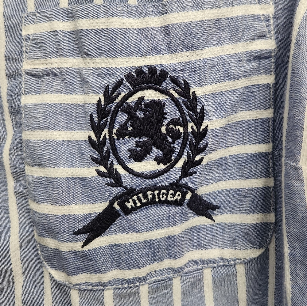 Blue Striped Women's Shirt - Picture 2 of 11